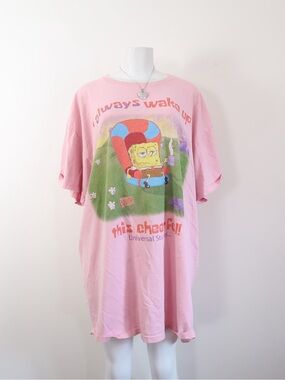 Universal Kids Pink SpongeBob 'Always Wake Up' Graphic Tee